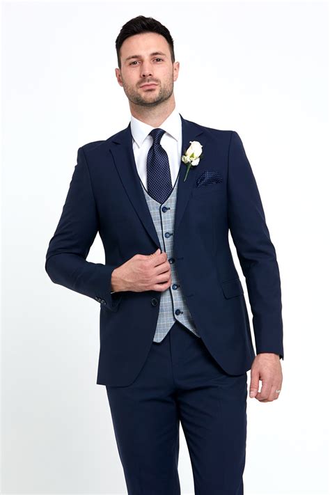 raymond navy blue suit